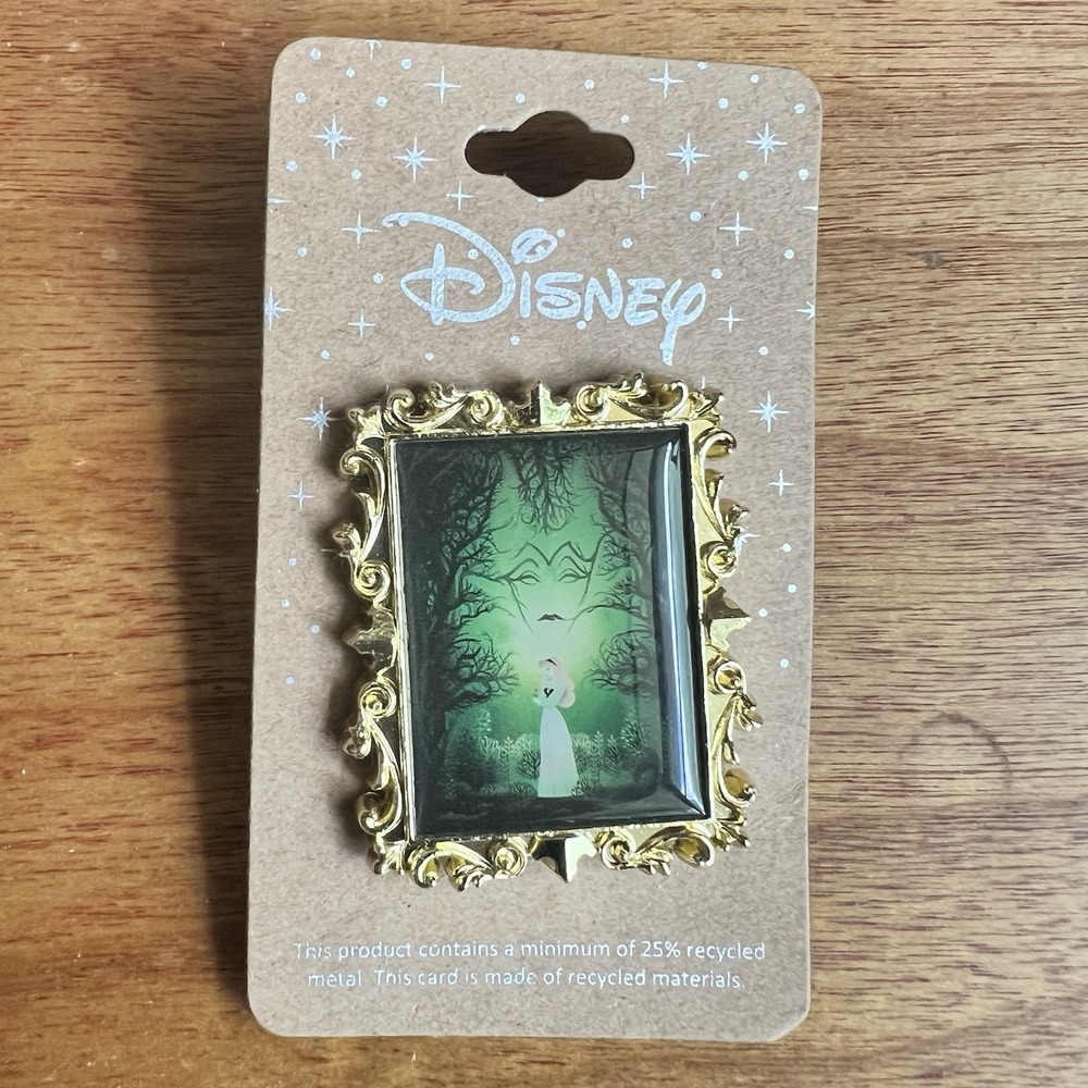 NEW! Loungefly Disney Pin Villain Gold Frame Maleficent and Aurora Painting